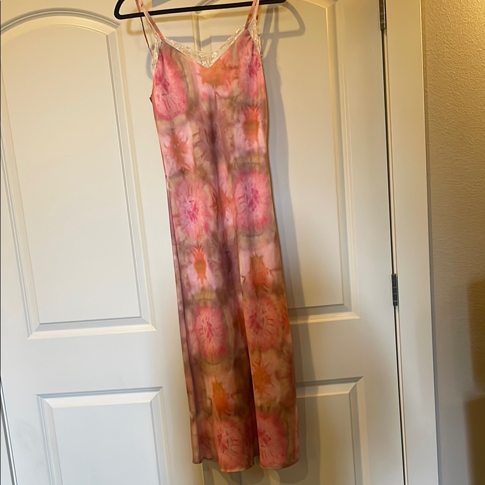 Motivi Pink and Orange Sleeveless Maxi Dress